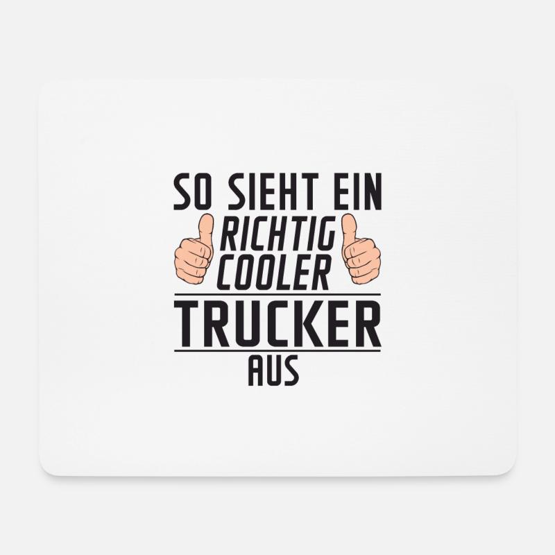 Trucker | | LKW Fahrer | | Humor - Mousepad (Querformat) - Weiß