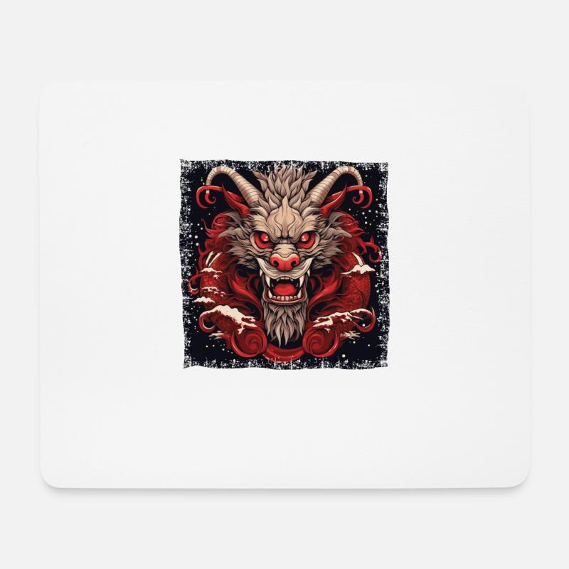 Chinesisches Neujahr Jahr des Holzdrachen - Mousepad (Querformat) - Weiß