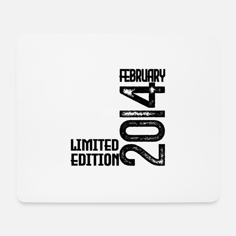 Februar 2014 Geburtstagsgeschenk. Februar 2014. - Mousepad (Querformat) - Weiß