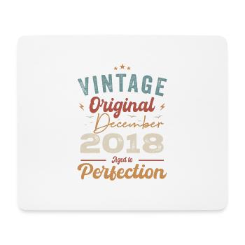 Vintage Birthday - December 2018 - Gift Idea - Mouse Pad (horizontal) - white - Front