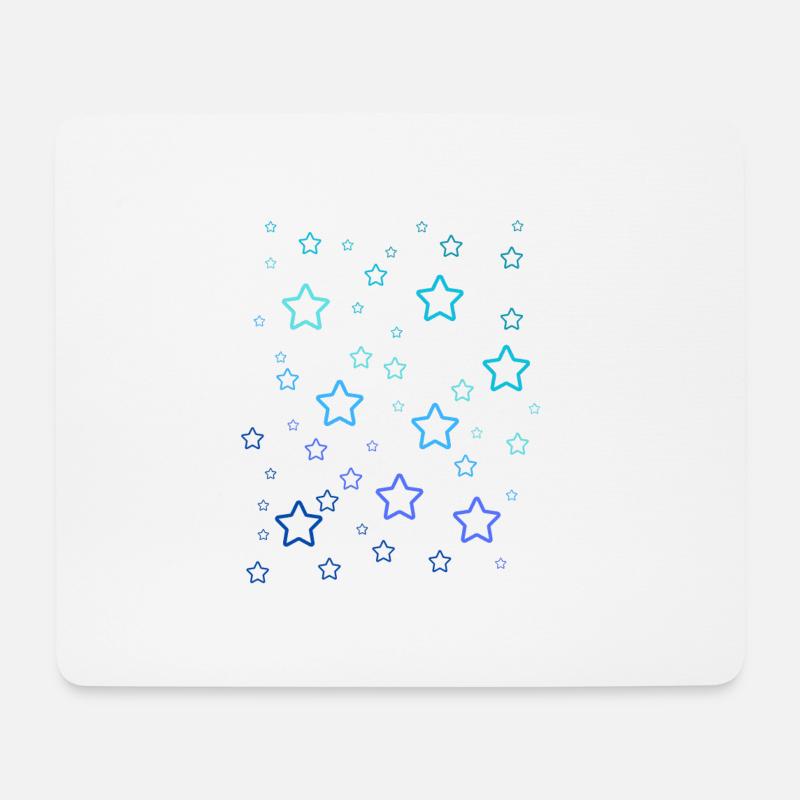 Regenbogen-Sterne - Mousepad (Querformat) - Weiß