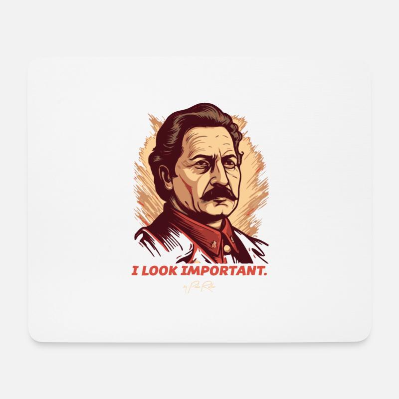 Ich sehe wichtig aus - Mousepad (Querformat) - Weiß