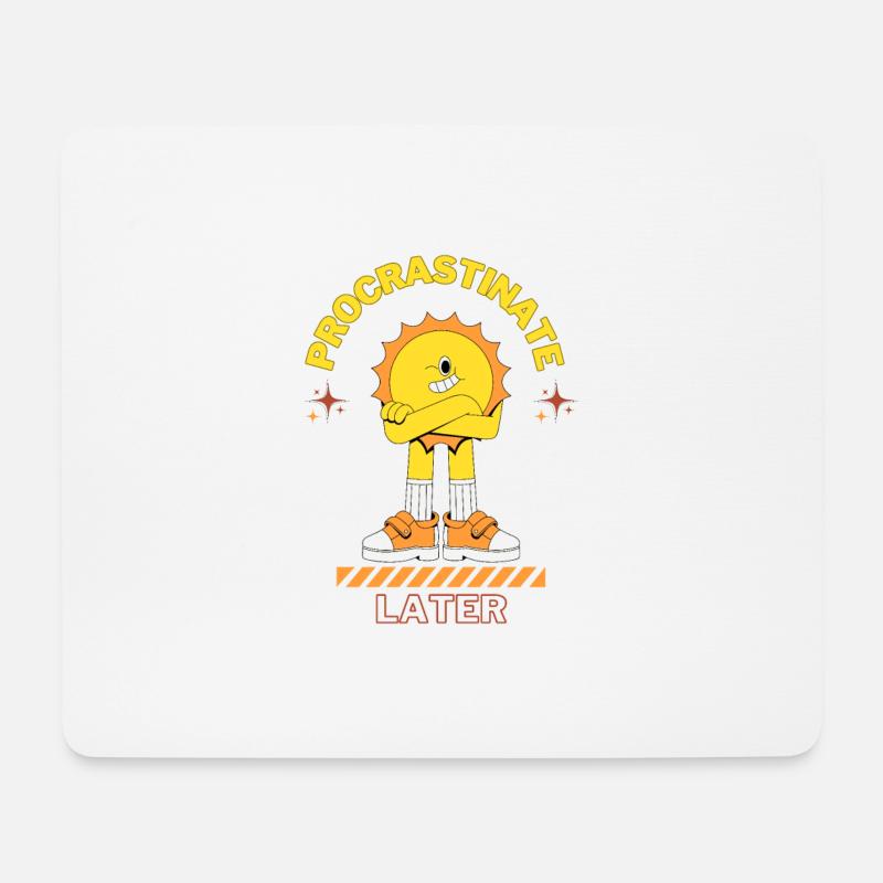Procrastinate Later - Mouse Pad (horizontal) - white