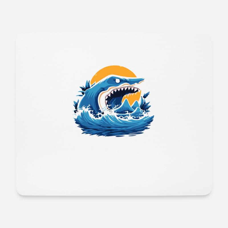 Der Große Kanagawa-Hai: Ein Versuch war es wert - Mousepad (Querformat) - Weiß