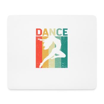 Tanz Retro Vintage Tanzen Silhouette 70er 80er - Mousepad (Querformat) - Weiß - Vorne