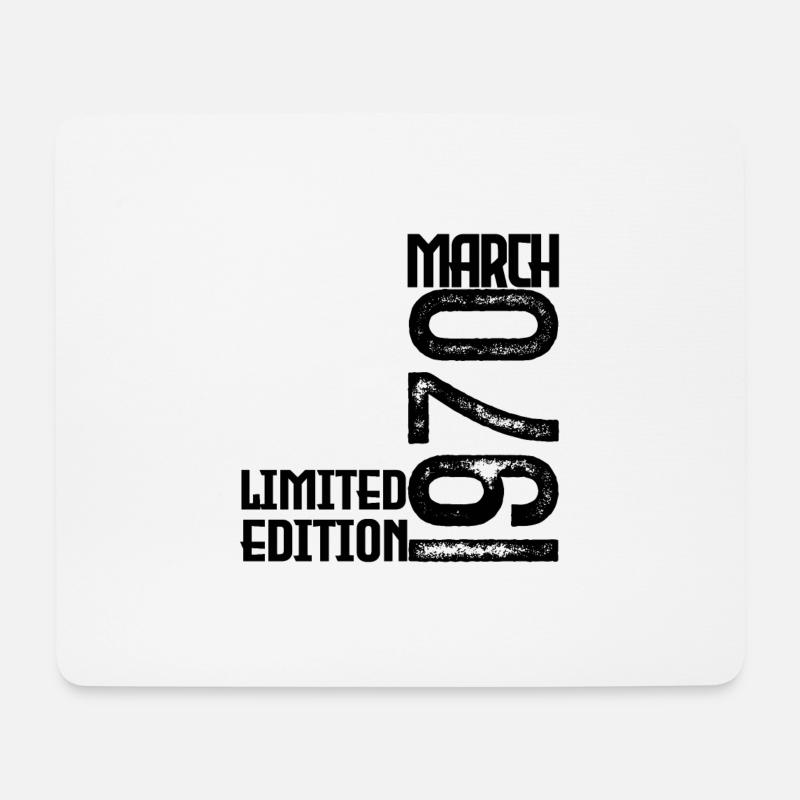 Geburtstagsgeschenk März 1970. März 1970. März - Mousepad (Querformat) - Weiß