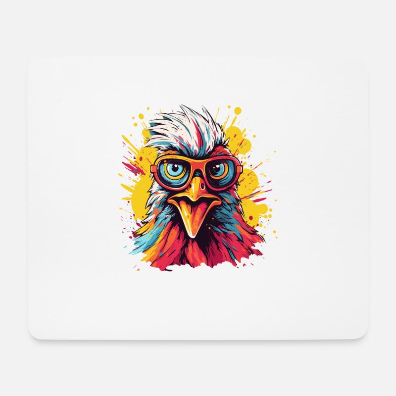 Huhn Hühner Hühnerbesitzer Verrücktes Huhn - Mousepad (Querformat) - Weiß