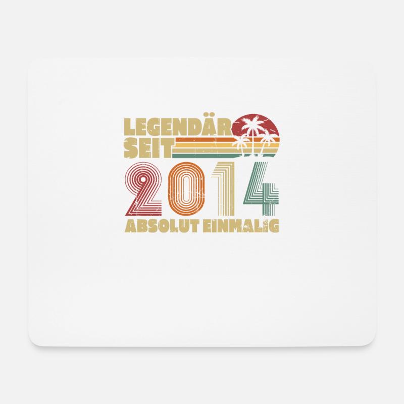 Legendär seit 2014 Jahrgang Geburtstag Geschenk - Mousepad (Querformat) - Weiß