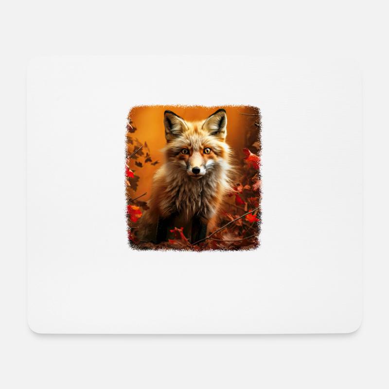 Füchse realistic Fuchs - Mousepad (Querformat) - Weiß