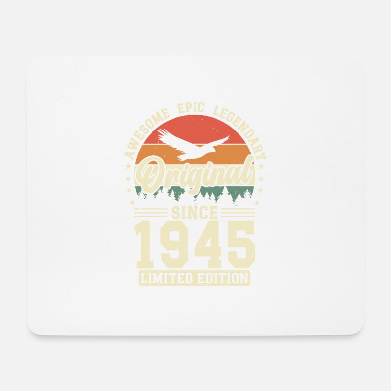 Legendärer 79. Geburtstag - Jahrgang 1945 Retro - Mousepad (Querformat) - Weiß