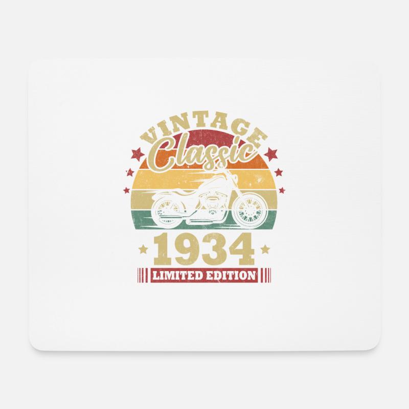 Vintage Classic Geburtstagsgeschenk Geboren 1934 - Mousepad (Querformat) - Weiß