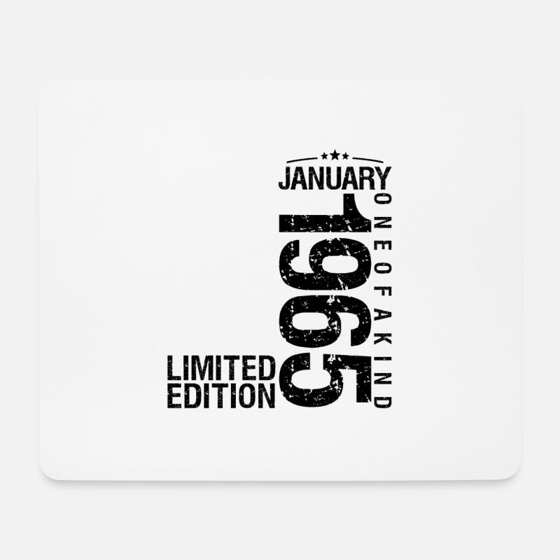 Geburtstag Januar 1965 Januar geboren im Januar - Mousepad (Querformat) - Weiß