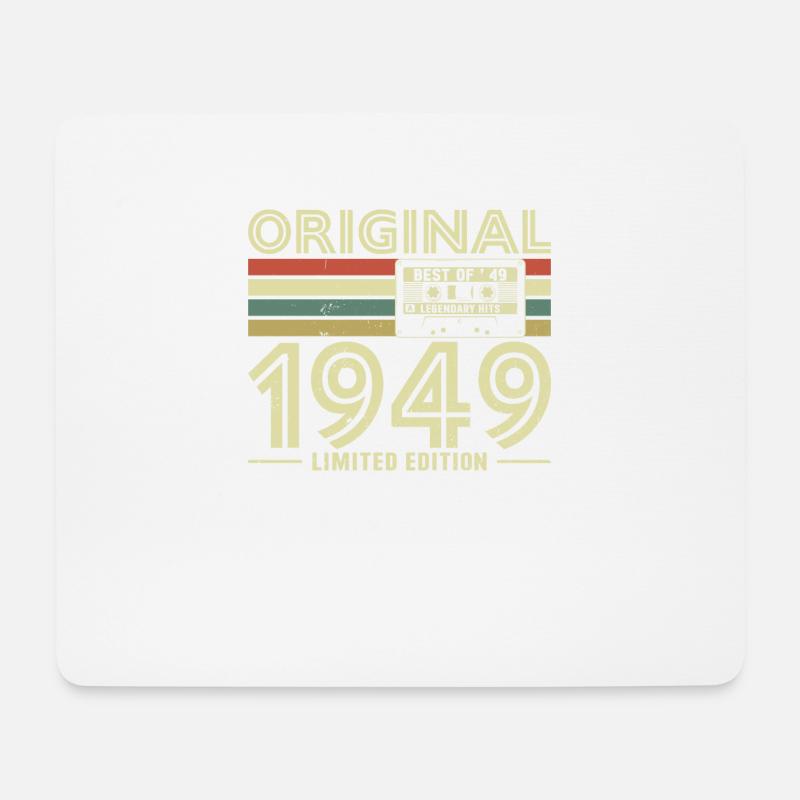 Geburtstagsspruch 1949 - Vintage Geburtstagsidee - Mousepad (Querformat) - Weiß