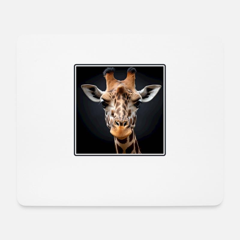 Giraffen realistic Giraffe - Mousepad (Querformat) - Weiß