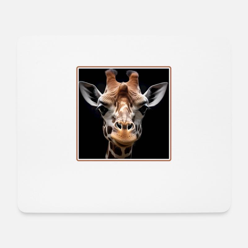 Giraffen realistic Giraffe - Mousepad (Querformat) - Weiß