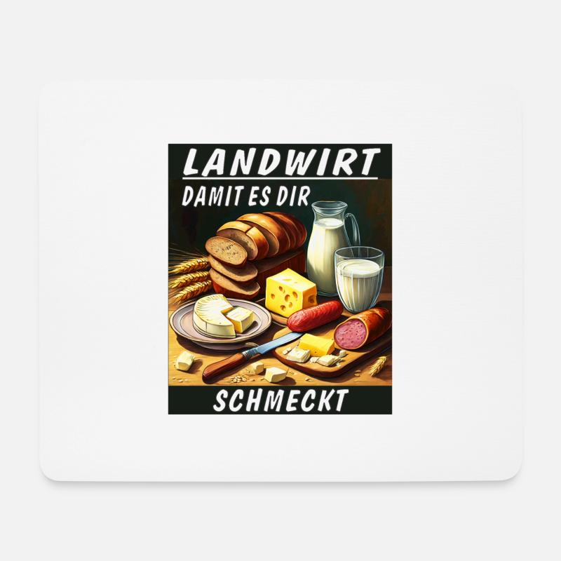 LANDWIRT DAMIT ES DIR SCHMECKT - Mousepad (Querformat) - Weiß