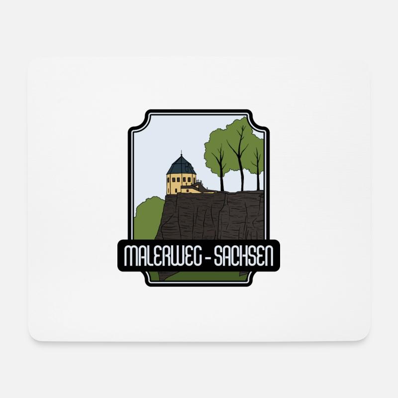 Malerweg - Sachsen - Mousepad (Querformat) - Weiß