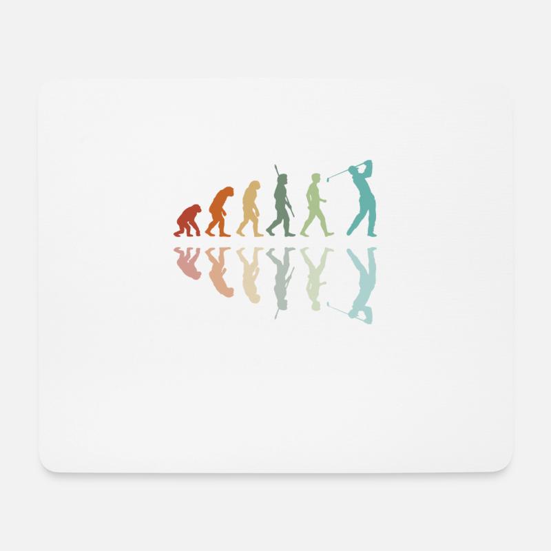 Golf Evolution - Golfer Evolution - Mousepad (Querformat) - Weiß