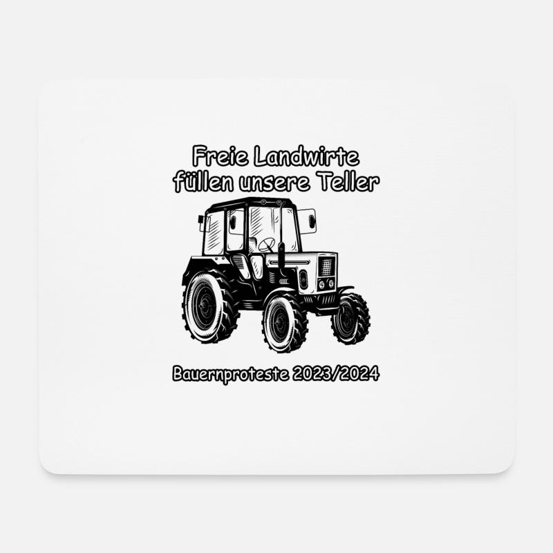 Freie Landwirte füllen unsere Teller - Mousepad (Querformat) - Weiß