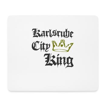 Karlsruhe City King - Mousepad (Querformat) - Weiß - Vorne