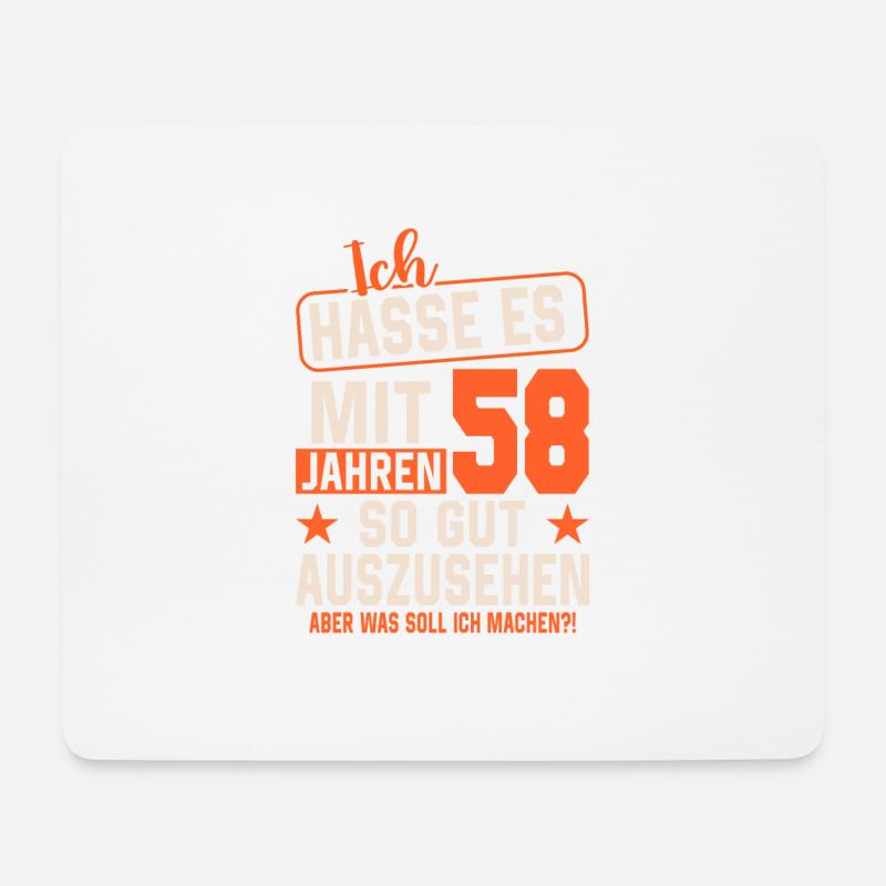 Jung geblieben mit 58 Jahren - Mousepad (Querformat) - Weiß
