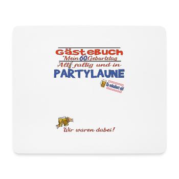 60. Geburtstag Frau & Mann Gästebuch - Mousepad (Querformat) - Weiß - Vorne