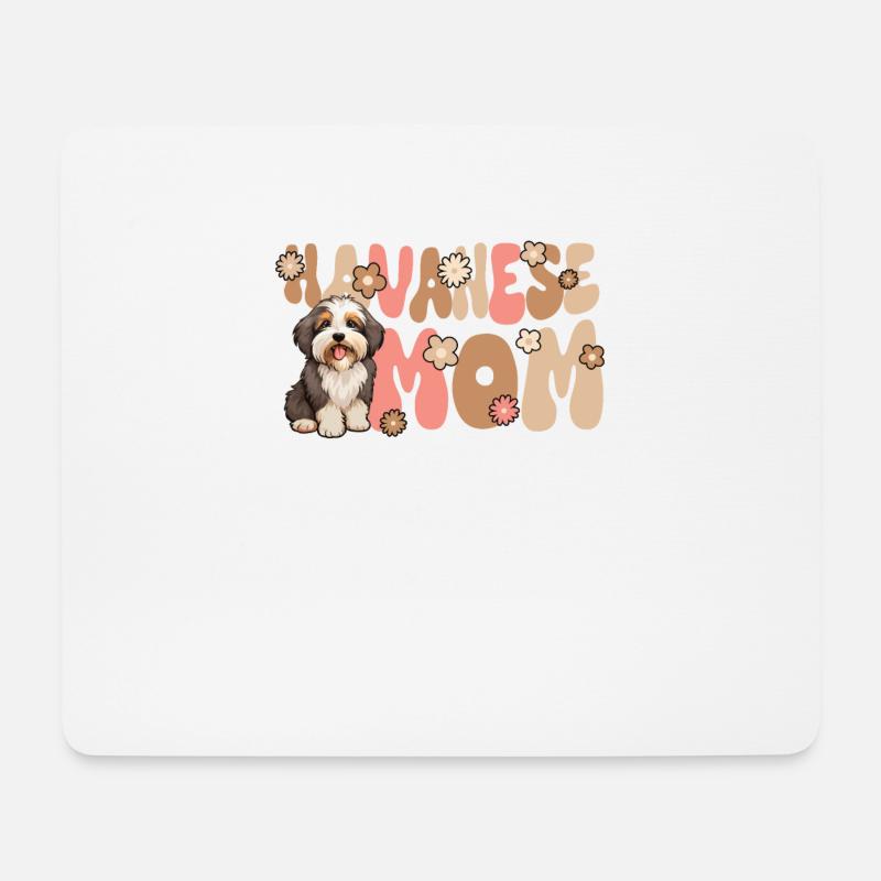 Havaneser Groovy Havanese Mom - Mousepad (Querformat) - Weiß