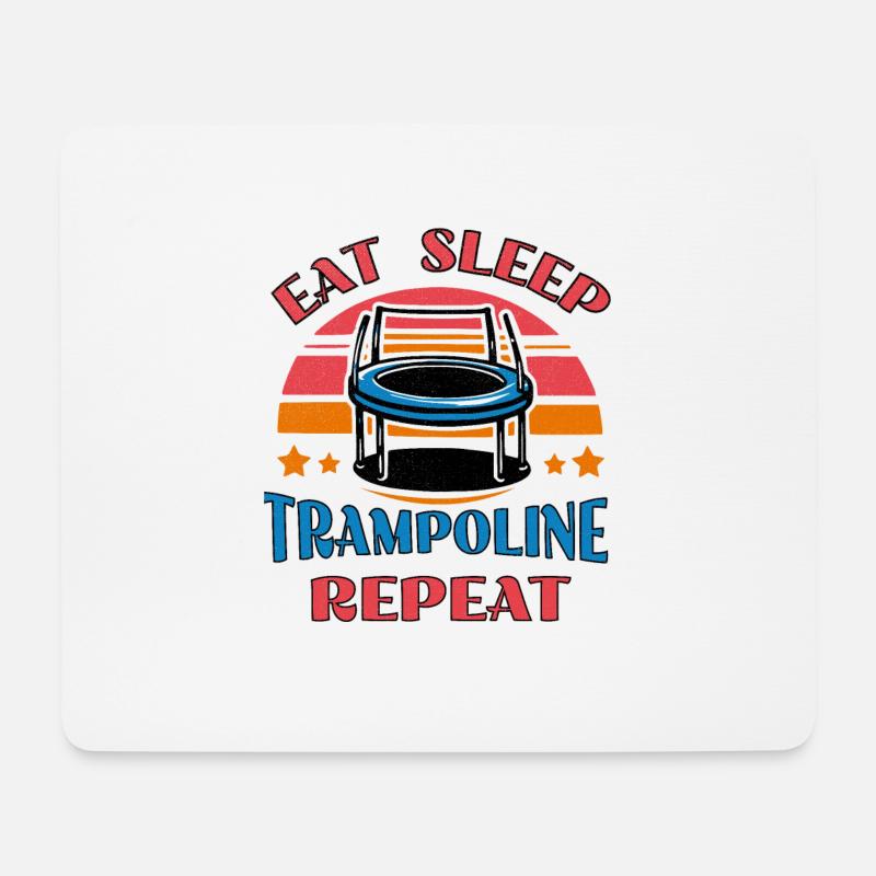 Eat Sleep Trampoline Repeat - Mouse Pad (horizontal) - white