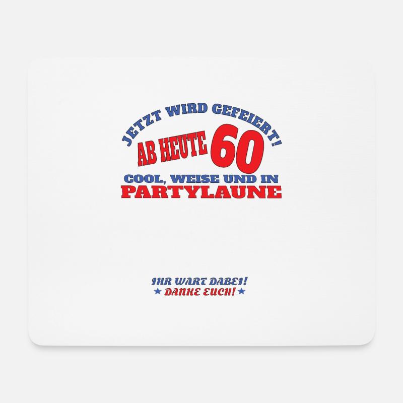 60. Geburtstag Frau & Mann Gästebuch - Mousepad (Querformat) - Weiß