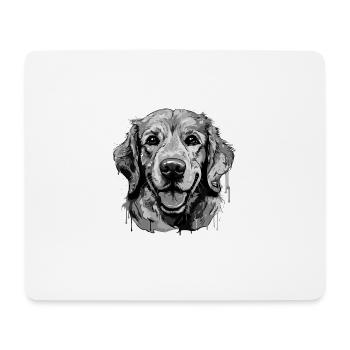 Golden Retriever Dog Head Portrait Animal - Mouse Pad (horizontal) - white - Front