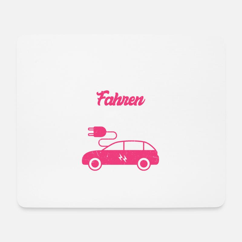Echte Frauen Fahren Elektroauto - Mousepad (Querformat) - Weiß