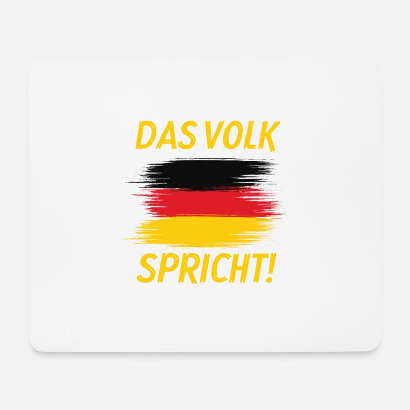 Das Volk Spricht / Demonstartion - Mousepad (Querformat) - Weiß