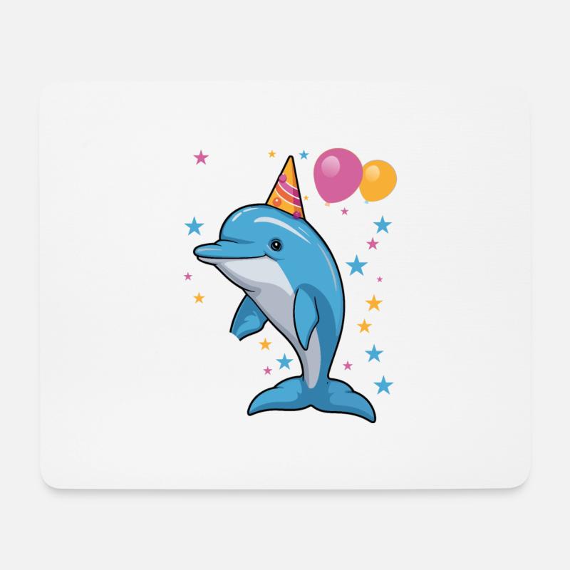 Ich bin 8 Jahre alt Delfine Delfin 8. Geburtstag - Mousepad (Querformat) - Weiß