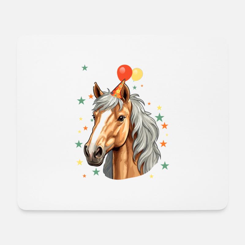 Ich bin 6 Jahre alt Pferde Pferd 6. Geburtstag - Mousepad (Querformat) - Weiß