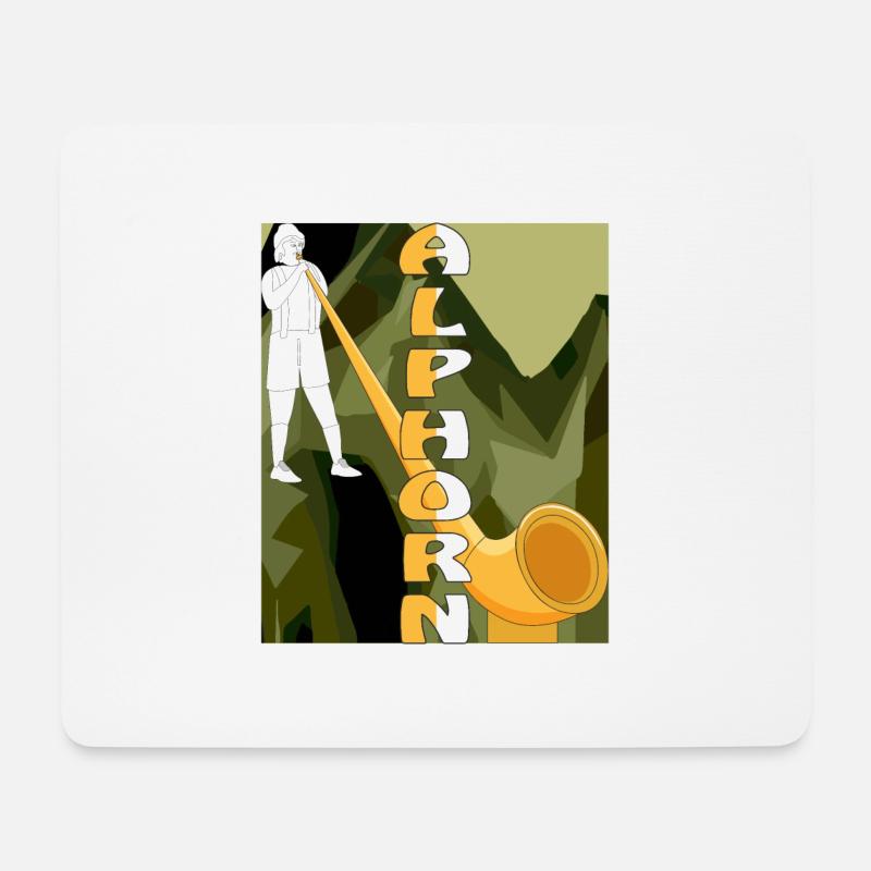 ALPHORN - Mousepad (Querformat) - Weiß