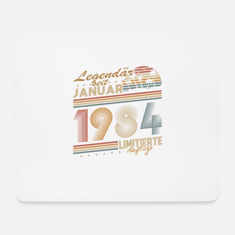 Legendär Seit Januar 1984 Geschenk Geburtstag - Mousepad (Querformat) - Weiß