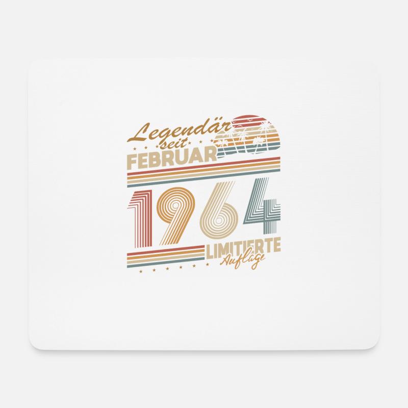 Legendär Seit Februar 1964 Geschenk Geburtstag - Mousepad (Querformat) - Weiß