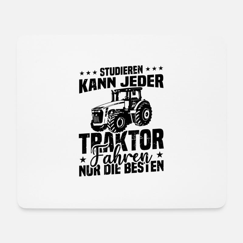 Studieren kann jeder traktor fahren nur die besten - Mousepad (Querformat) - Weiß