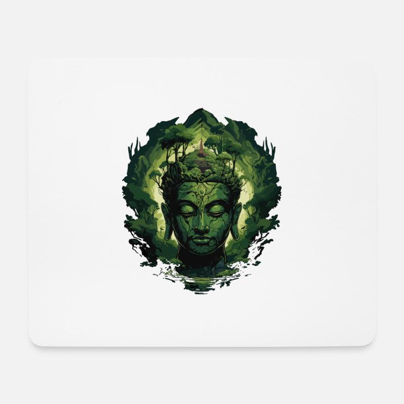 Buddhismus Yoga Buddhist Zen Meditation Buddha - Mousepad (Querformat) - Weiß