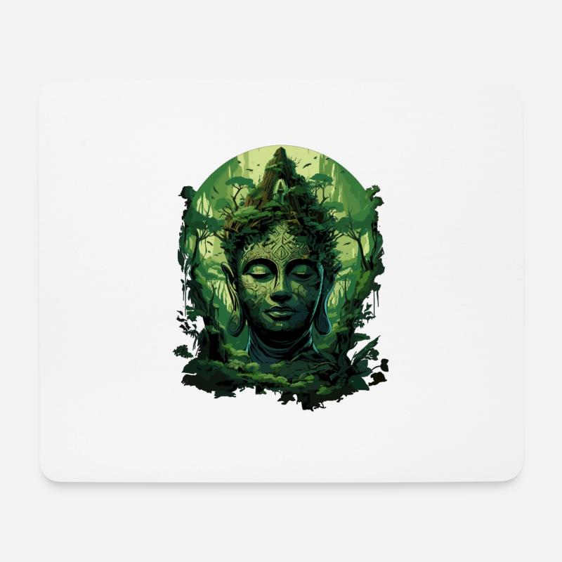 Buddhismus Yoga Buddhist Zen Meditation Buddha - Mousepad (Querformat) - Weiß