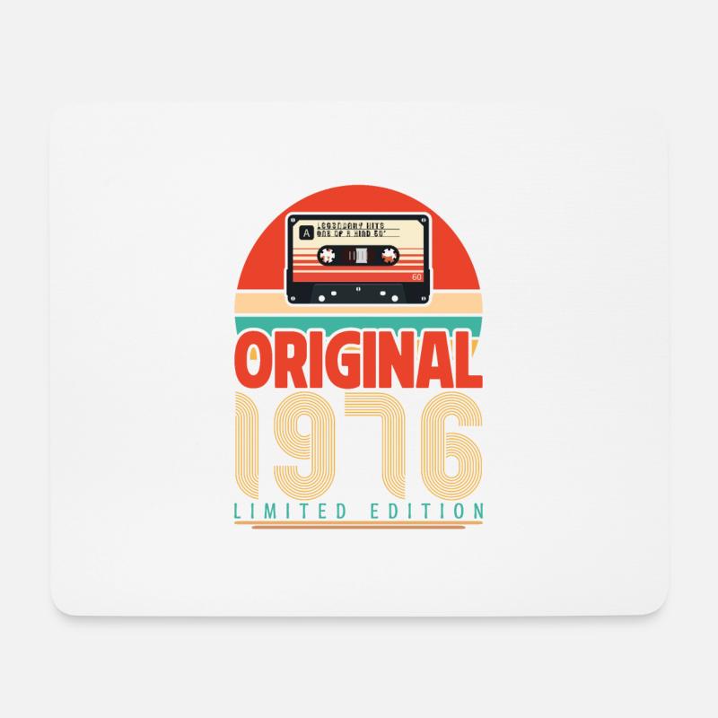 Vintage 1976 Geburtstagsgeschenk. Retro 1976. - Mousepad (Querformat) - Weiß