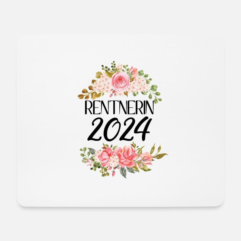 Rentnerin 2024 Geschenkidee - Mousepad (Querformat) - Weiß