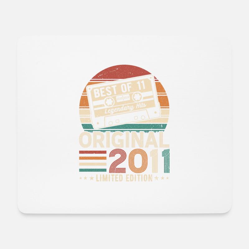 Geburtstagslegende 2011 - Mousepad (Querformat) - Weiß