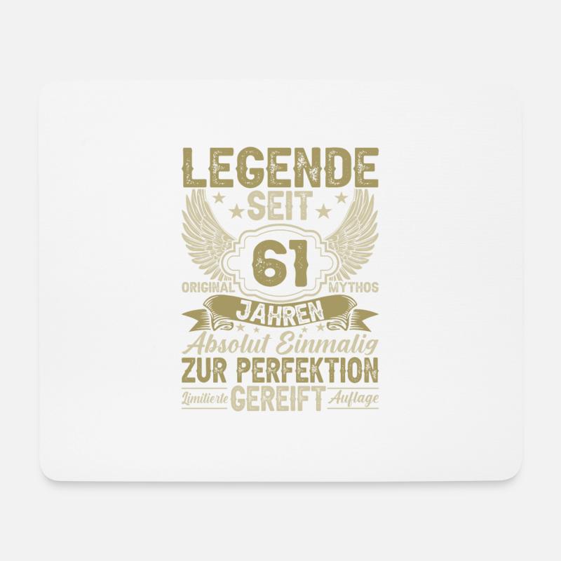 61 Jahre Legende - Mousepad (Querformat) - Weiß