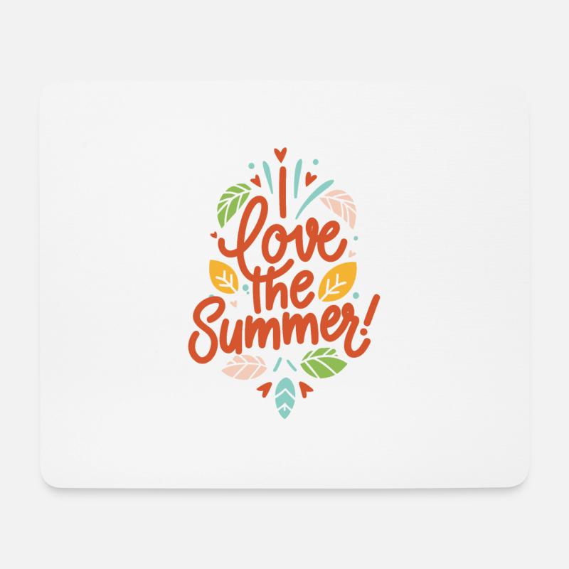 I Love The Summer! - Mousepad (Querformat) - Weiß