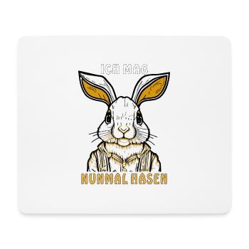 HASE ICH MAG HASEN - Mousepad (Querformat) - Weiß - Vorne