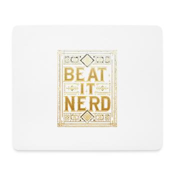 Beat it Nerd 13 - Mousepad (Querformat) - Weiß - Vorne