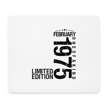 Birthday February 1975 February born in January - Mouse Pad (horizontal) - white - Front