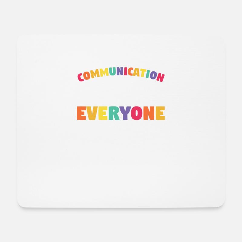 Kommunikation sieht für jeden anders aus Sprache - Mousepad (Querformat) - Weiß