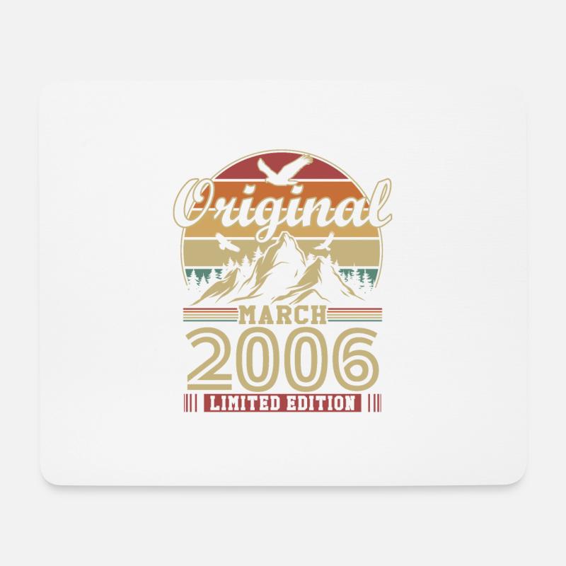 Original März 2006 Jahrgang Jubiläum 2006 - Mousepad (Querformat) - Weiß